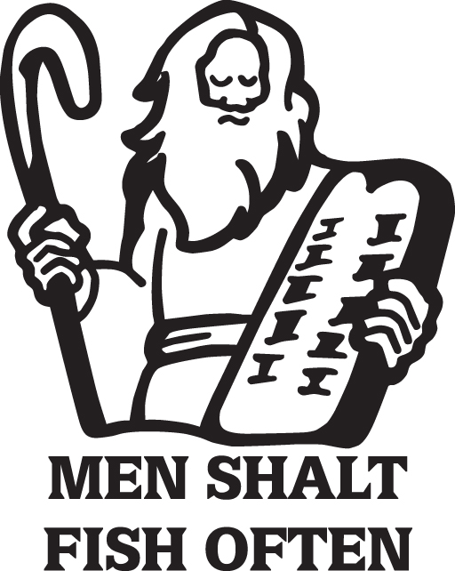 Men Shalt Fish Often Sticker