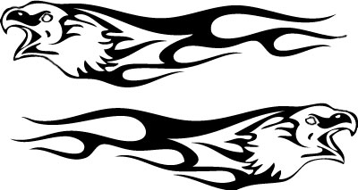 Eagle Flames Sticker