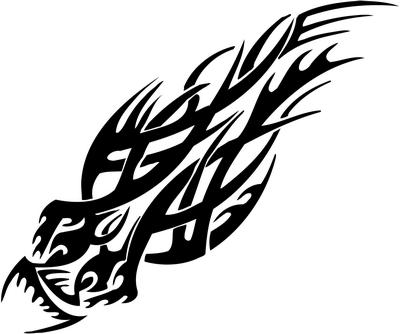 Tribal Animal Flame Sticker 2