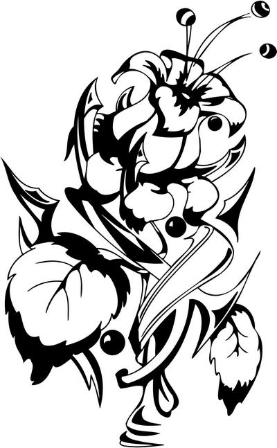 Tribal Flower Sticker 99