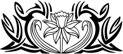 Tribal Flower Sticker 360