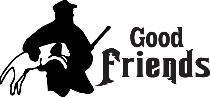 Good Friends Dog and Man Hunting Sticker