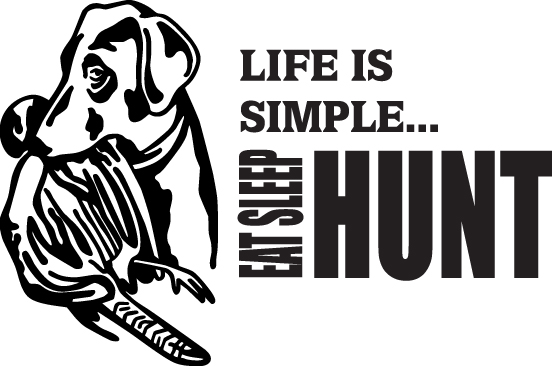 Life is Simple Eat Sleep Hunt Sticker