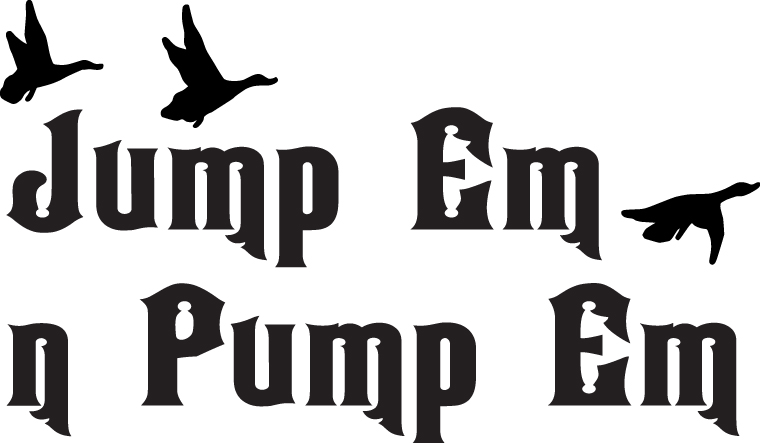 Jump Em n Pump Em Duck Sticker