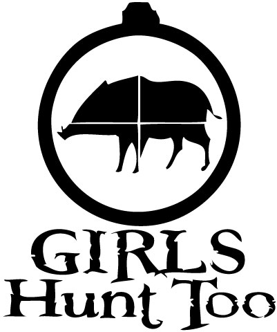 Girls Hunt Too Pig Sticker