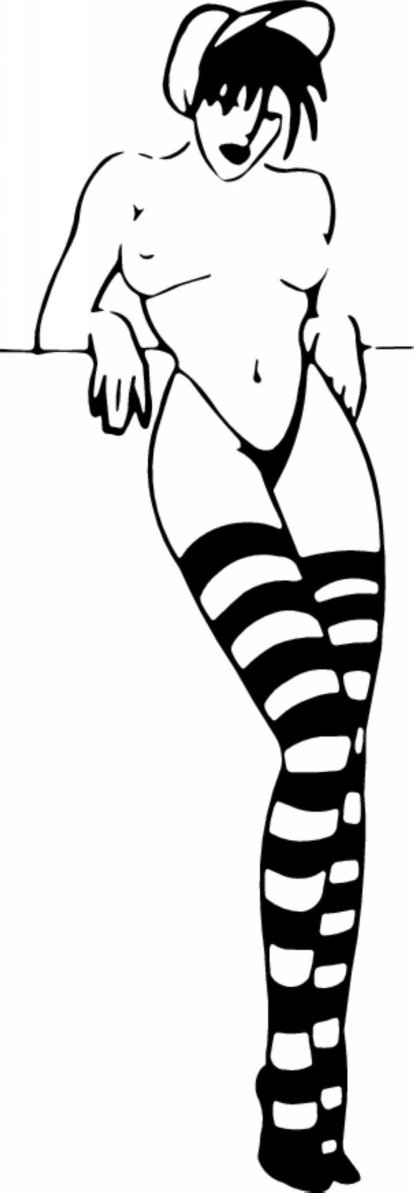 Pinup Girl Sticker 183