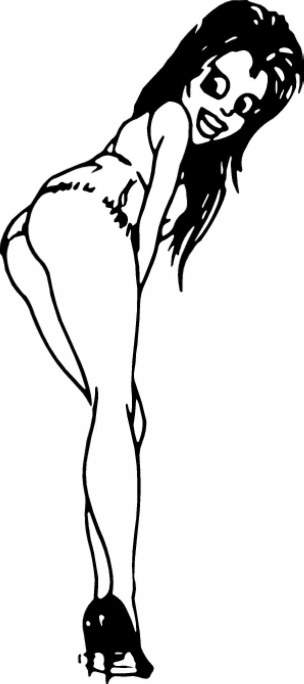 Pinup Girl Sticker 201