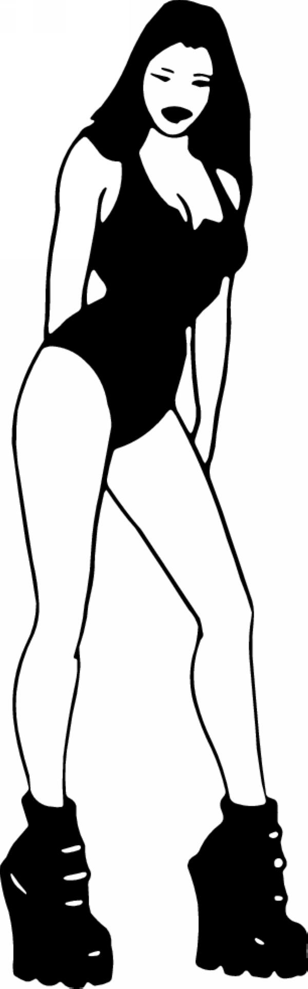 Pinup Girl Sticker 233