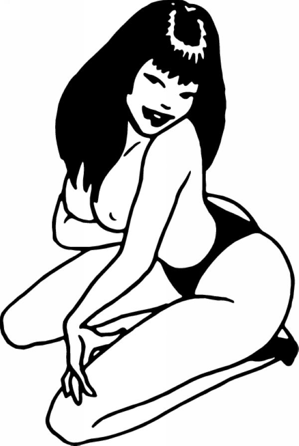 Pinup Girl Sticker 237