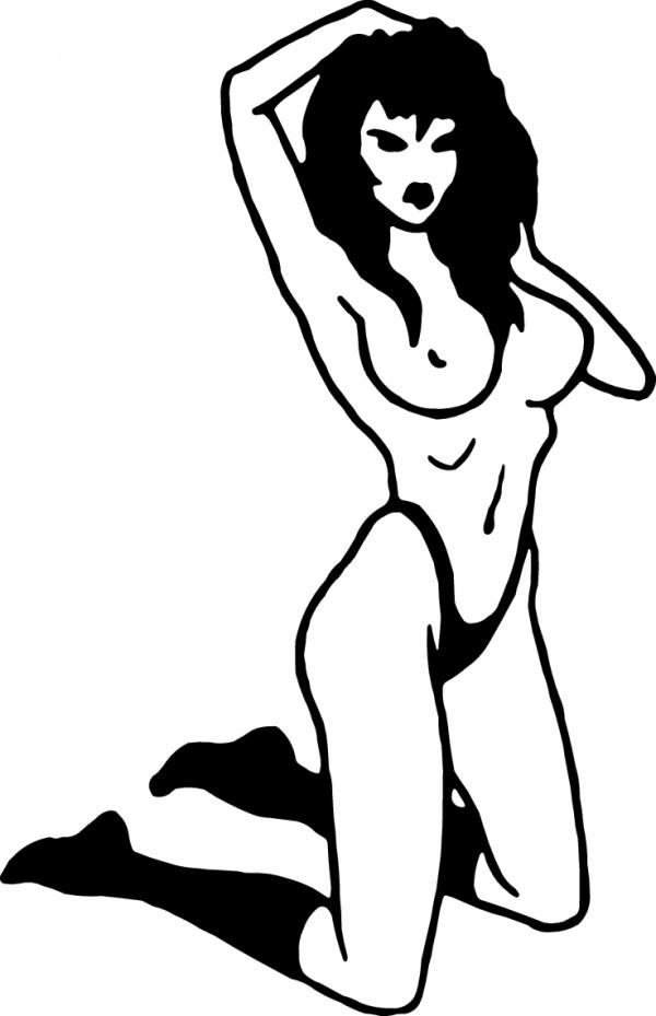 Pinup Girl Sticker 362