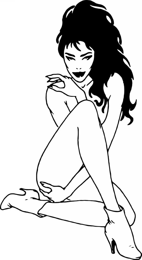 Pinup Girl Sticker 370