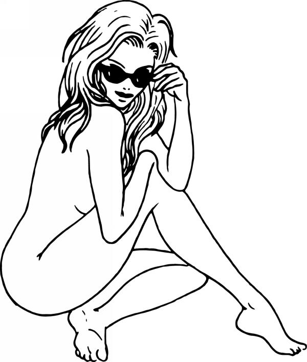 Pinup Girl Sticker 371