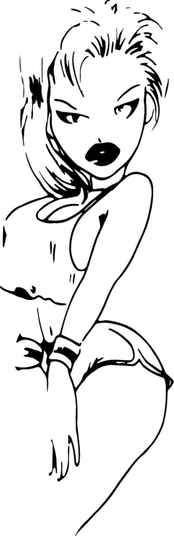 Pinup Girl Sticker 390