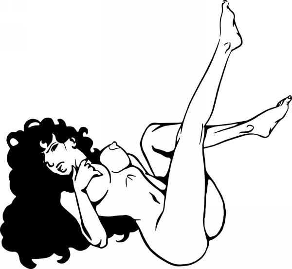 Pinup Girl Sticker 404