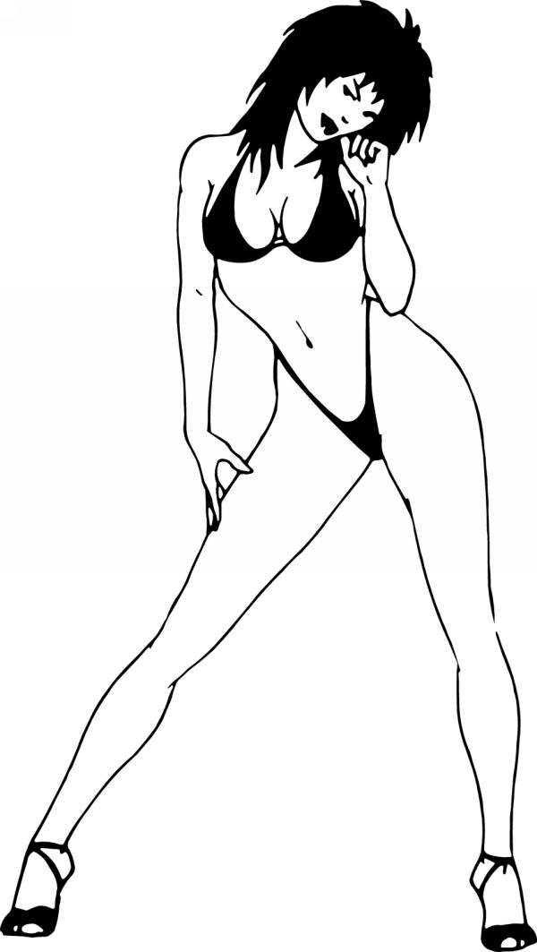 Pinup Girl Sticker 432