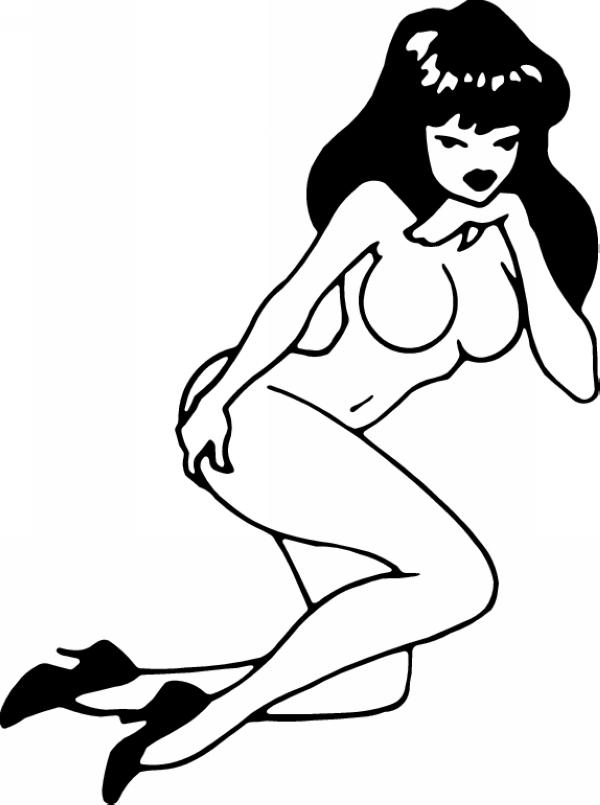 Pinup Girl Sticker 442