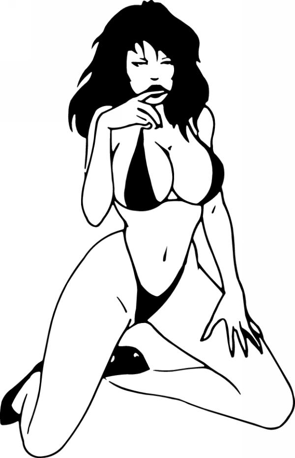 Pinup Girl Sticker 447