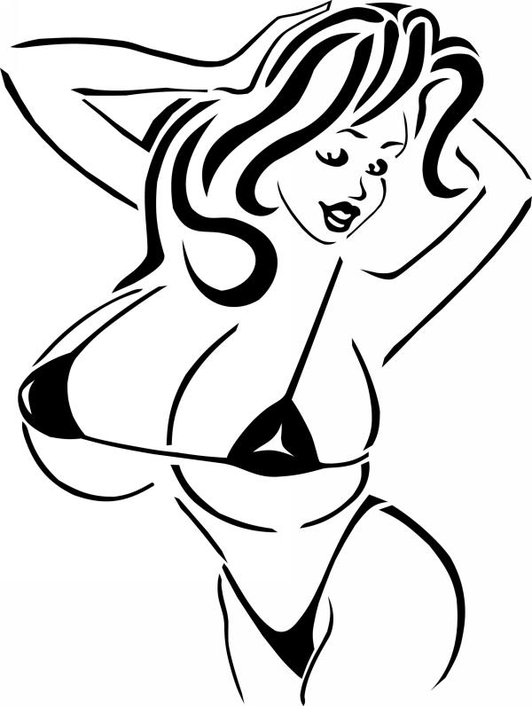 Pinup Girl Sticker 462