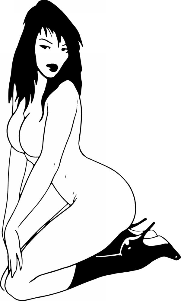 Pinup Girl Sticker 503