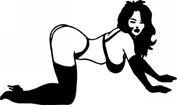 Pinup Girl Sticker 507