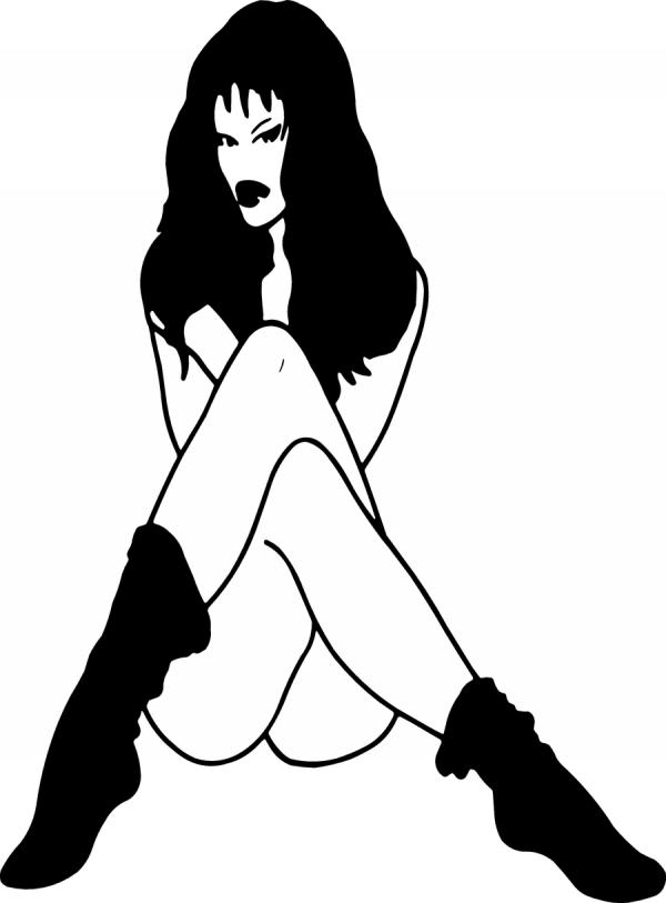 Pinup Girl Sticker 523