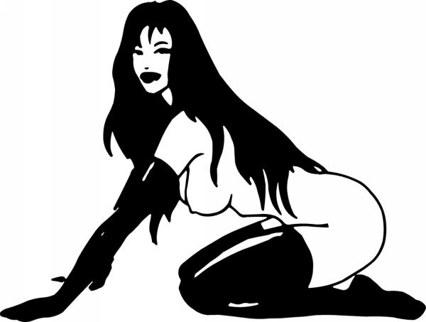 Pinup Girl Sticker 524