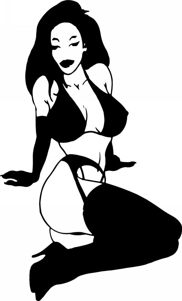 Pinup Girl Sticker 553