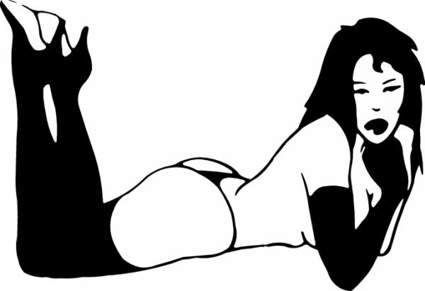 Pinup Girl Sticker 558