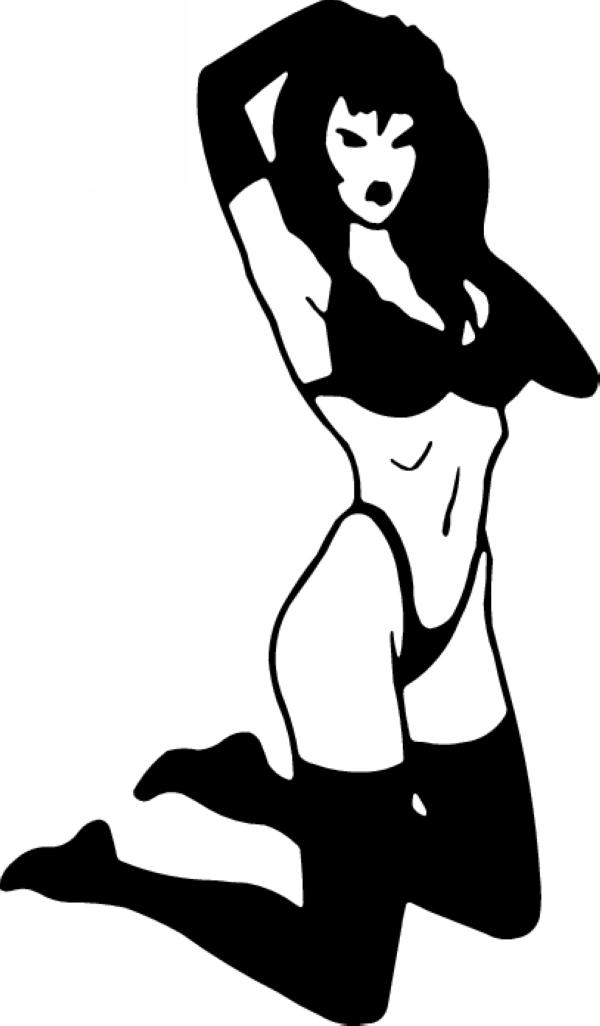 Pinup Girl Sticker 566