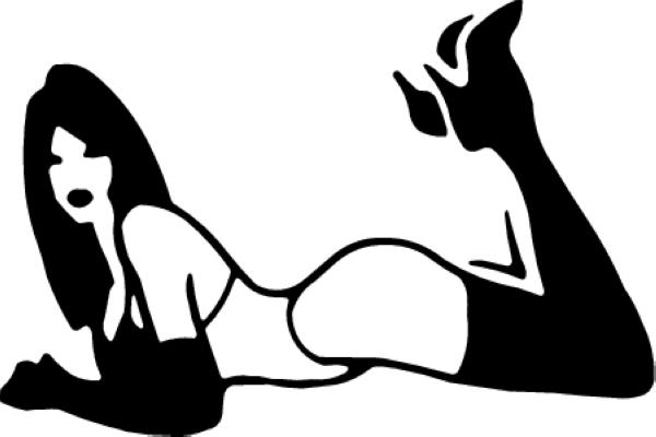 Pinup Girl Sticker 578