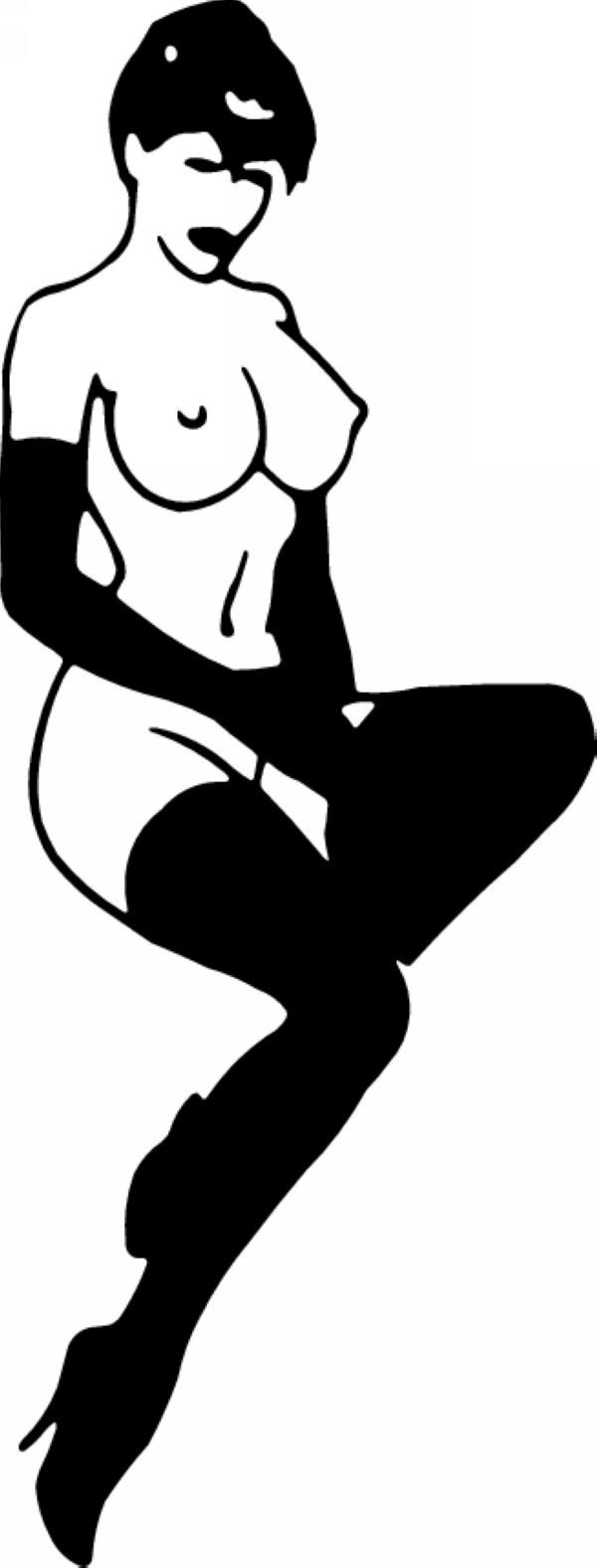 Pinup Girl Sticker 582