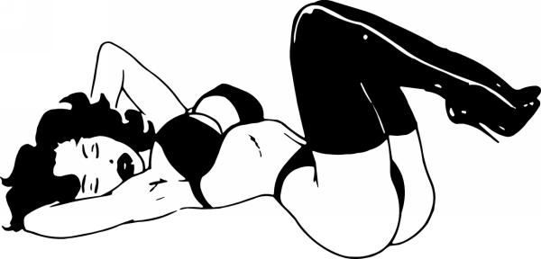 Pinup Girl Sticker 588