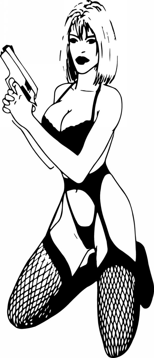 Pinup Girl Sticker 601