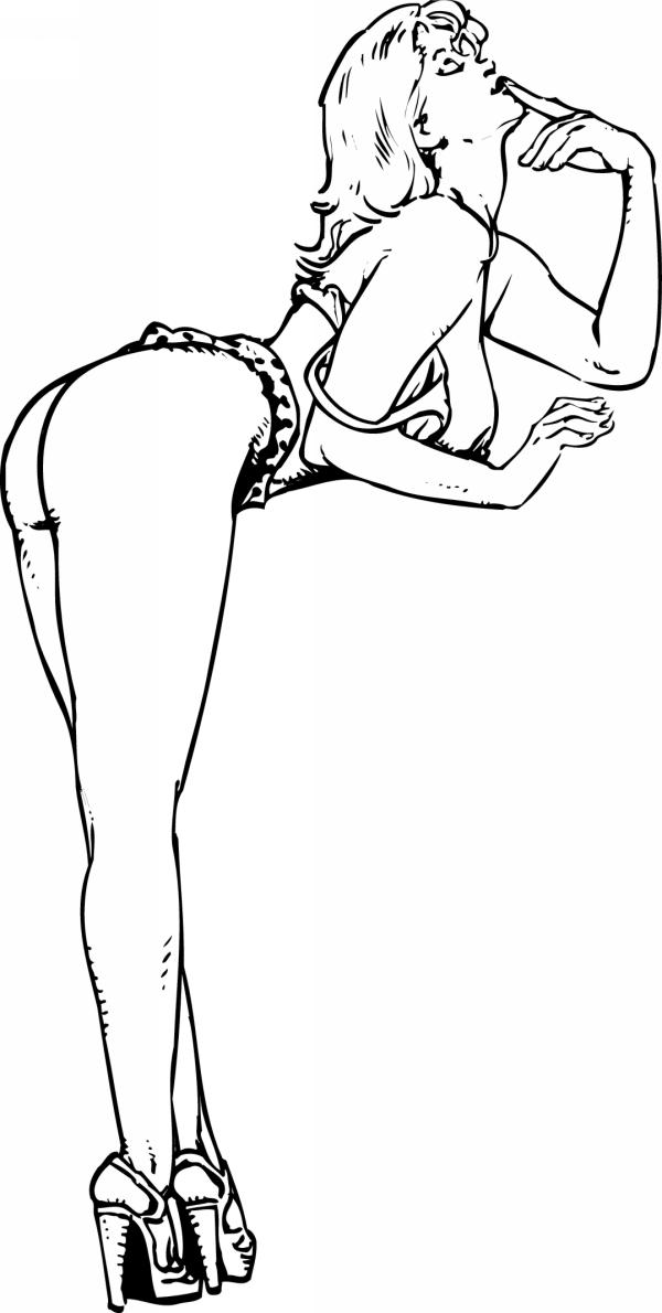 Pinup Girl Sticker 602