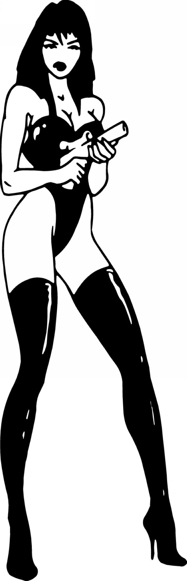 Pinup Girl Sticker 617