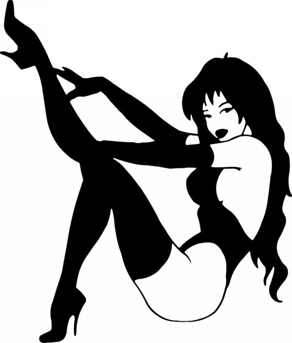 Pinup Girl Sticker 618