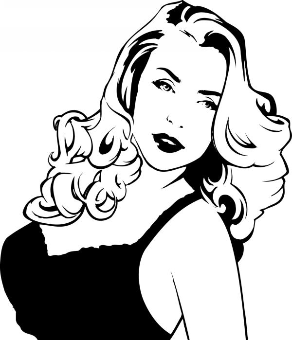 Pinup Girl Sticker 632