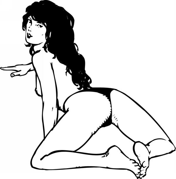 Pinup Girl Sticker 637