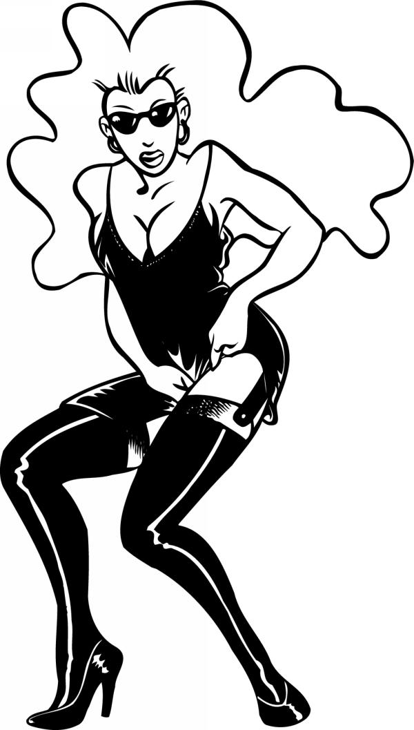 Pinup Girl Sticker 638