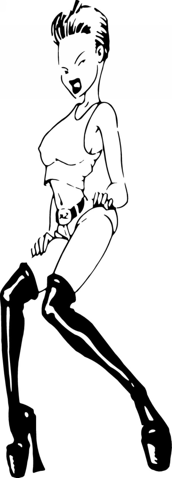 Pinup Girl Sticker 688