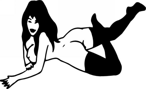 Pinup Girl Sticker 700