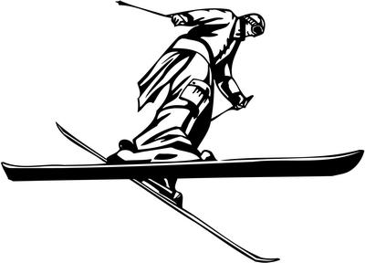 Extreme Skier Sticker 2180