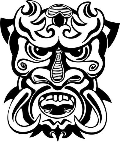 Ancient Mask Sticker 9