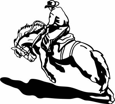 Bronco Riding 10 Sticker