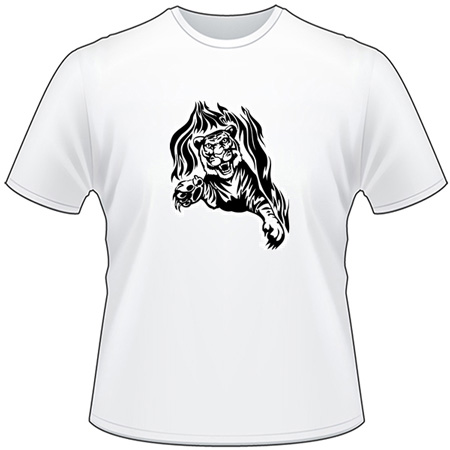 Flaming Big Cat T-Shirt 25