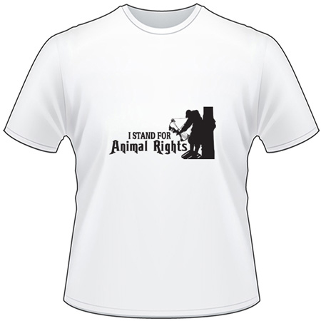 I Stand For Animal Rights Bowhunter T-Shirt