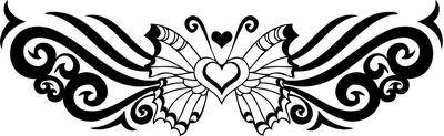 Tribal Butterfly Sticker 255