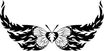 Tribal Butterfly Sticker 299