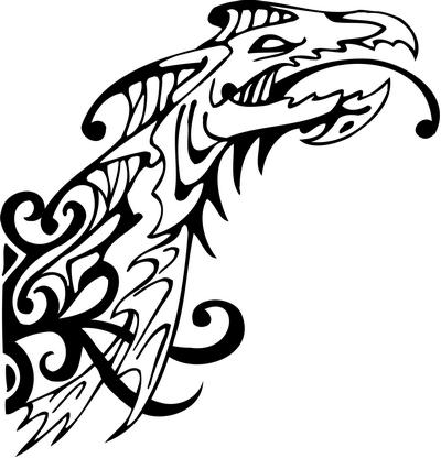 Tribal Dragon Sticker 113