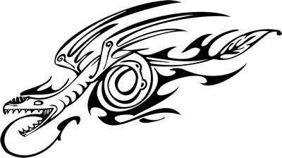 Tribal Dragon Sticker 185